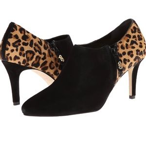 Cole Haan Raquel suede and calf hair bootie, black